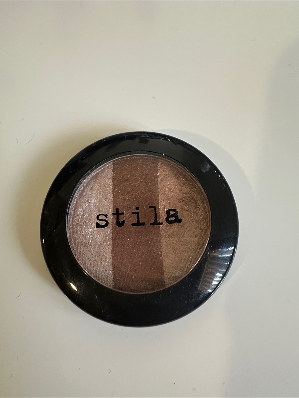 Pre-owned Stila Trio Eyeshadow “Goddess” - Champagne, Bronze, Warm Brown